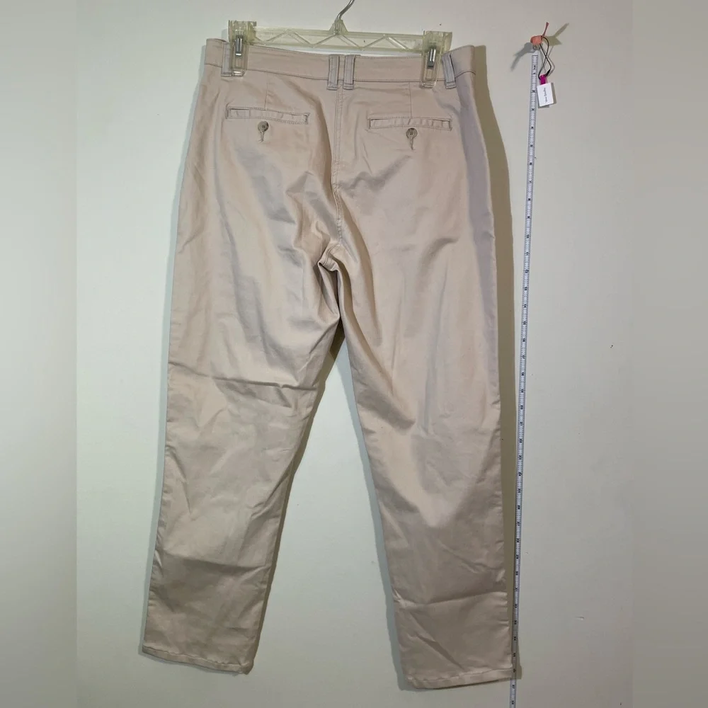 Joules Women’s size 8 khaki Cotton pants trousers w/embroidered‎ bunny on pocket